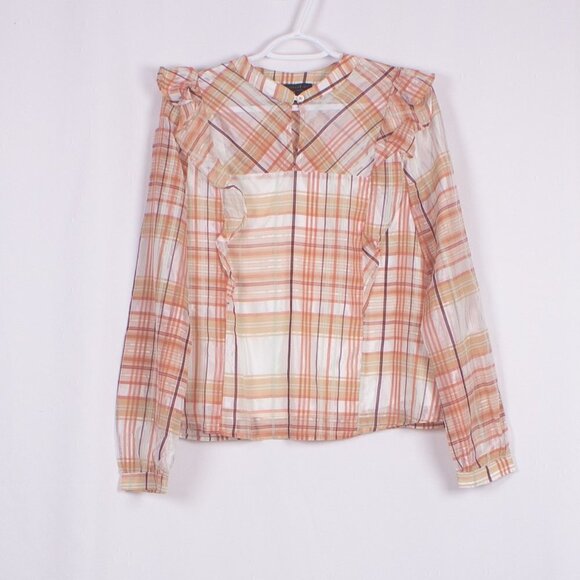 ANTHROPOLOGIE CURRENT AIR Ruffle Blouse Size S - Picture 5 of 8